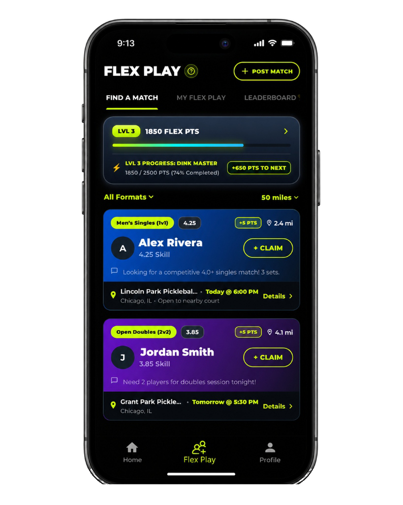 Claim Matches Screen