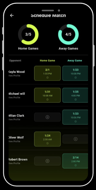 PickleFlex App Screen 2